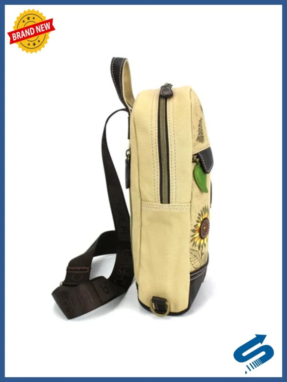 Canvas Sling Bag RFID Protected Crossbody Backpack with Adjustable Strap